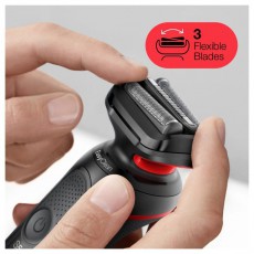 BRAUN 51-R1000S Fekete-piros akkumulátoros férfi borotva Szépségápolás / Egészség - Szőrtelenítő / borotva - Férfi borotva - 398665