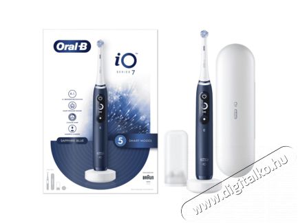 BRAUN Oral-B iO7 elektromos fogkefe Saphire Blue Szépségápolás / Egészség - Száj / fog ápolás - Elektromos fogkefe - 399697