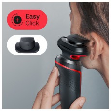 BRAUN 51-R1200S fekete-piros akkumulátoros férfi borotva Szépségápolás / Egészség - Szőrtelenítő / borotva - Férfi borotva - 454249