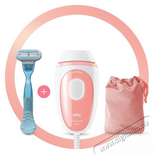 BRAUN Silk-expert Pro Mini PL1014 IPL-készülék 2 tartozékkal: Venus Smooth borotva, úti tok Szépségápolás / Egészség - Szőrtelenítő / borotva - Női szőrtelenítő - 480544