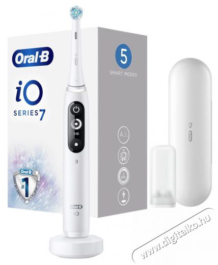 BRAUN Oral-B iO7 elektromos fogkefe White Szépségápolás / Egészség - Száj / fog ápolás - Elektromos fogkefe - 399913