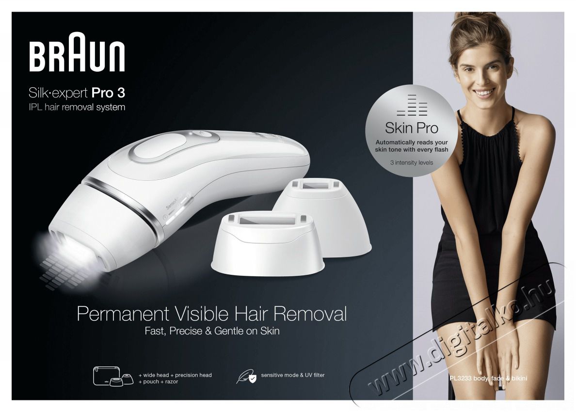 BRAUN SILK-EXPERT IPL PL3233 VILLAN&Oacute;F&Eacute;NYES SZŐRTELEN&Iacute;TŐ Sz&eacute;ps&eacute;g&aacute;pol&aacute;s / Eg&eacute;szs&eacute;g - Szőrtelen&iacute;tő / borotva - Női szőrtelen&iacute;tő - 494287