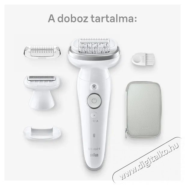 BRAUN Silk-&eacute;pil 9 9-041 Wet & Dry epil&aacute;tor Sz&eacute;ps&eacute;g&aacute;pol&aacute;s / Eg&eacute;szs&eacute;g - Szőrtelen&iacute;tő / borotva - Női szőrtelen&iacute;tő - 500881