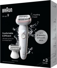 BRAUN Silk-épil 9 9-030 Epilátor fehér/rózsaszín Szépségápolás / Egészség - Szőrtelenítő / borotva - Női szőrtelenítő - 500993