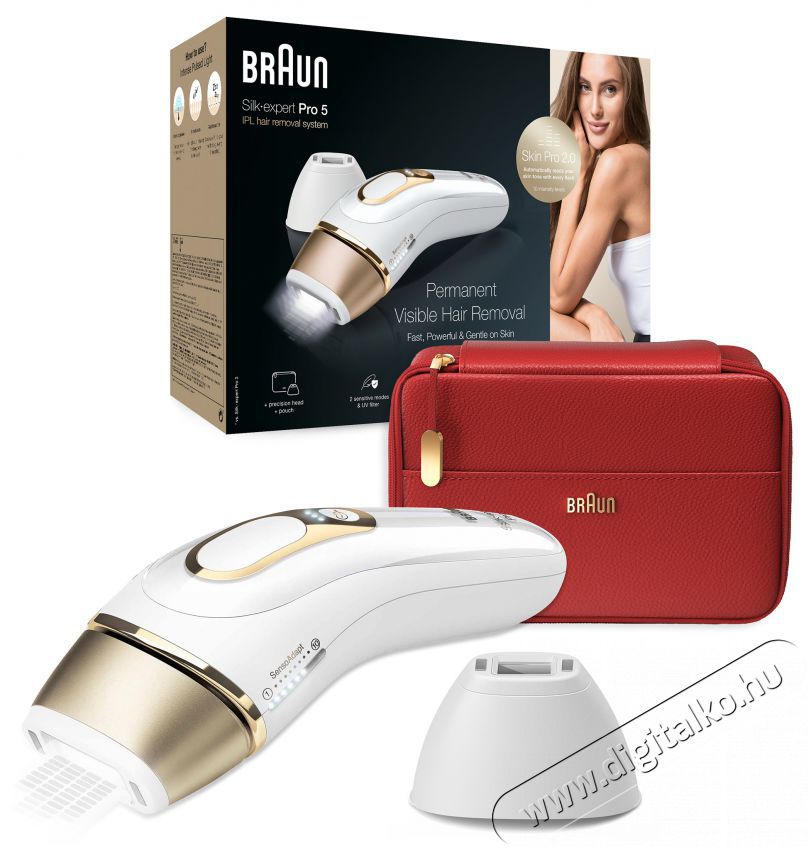 BRAUN Silk-expert PRO 5 PL5160 IPL epil&aacute;tor Sz&eacute;ps&eacute;g&aacute;pol&aacute;s / Eg&eacute;szs&eacute;g - Szőrtelen&iacute;tő / borotva - Női szőrtelen&iacute;tő - 500877