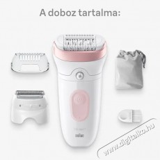 BRAUN Silk·épil 7 7-030 Epilátor Fehér/rózsaszín Szépségápolás / Egészség - Szőrtelenítő / borotva - Női szőrtelenítő - 501028