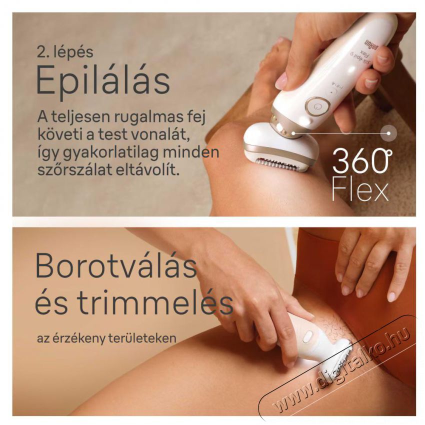 BRAUN Silk&middot;&eacute;pil 9 Flex 9-580 3D SkinSpa Epil&aacute;tor Sz&eacute;ps&eacute;g&aacute;pol&aacute;s / Eg&eacute;szs&eacute;g - Szőrtelen&iacute;tő / borotva - Női szőrtelen&iacute;tő - 501381