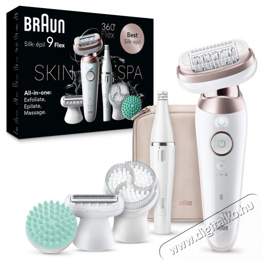 BRAUN Silk&middot;&eacute;pil 9 Flex 9-580 3D SkinSpa Epil&aacute;tor Sz&eacute;ps&eacute;g&aacute;pol&aacute;s / Eg&eacute;szs&eacute;g - Szőrtelen&iacute;tő / borotva - Női szőrtelen&iacute;tő - 501381