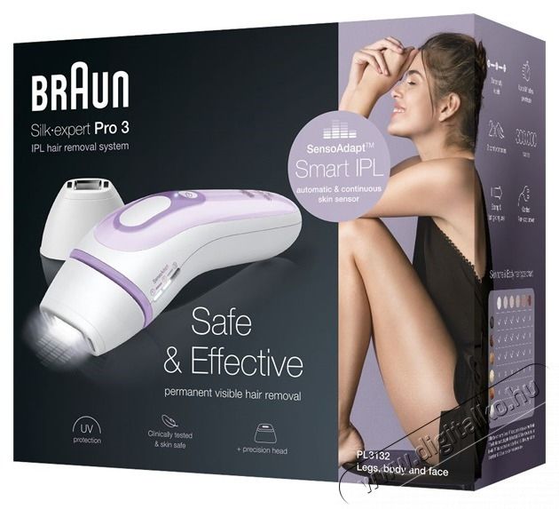 BRAUN SILK-EXPERT IPL PL3132 villan&oacute;f&eacute;nyes szőrtelen&iacute;tő Sz&eacute;ps&eacute;g&aacute;pol&aacute;s / Eg&eacute;szs&eacute;g - Szőrtelen&iacute;tő / borotva - Női szőrtelen&iacute;tő - 501739