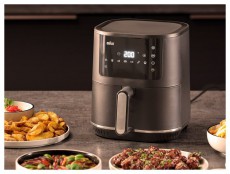 BRAUN MultiFry 3 HF3030 fekete forrólevegős sütő Konyhai termékek - Konyhai kisgép (sütés / főzés / hűtés / ételkészítés) - Légkeveréses főzőgép / elektromos kukta / multifunkciós sütő - 505118