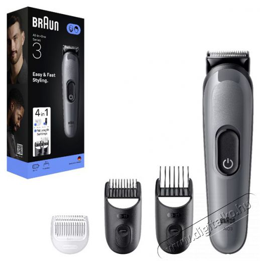 BRAUN AIO 3500 multifunkciós testszőrzet ápoló Szépségápolás / Egészség - Hajápolás - Haj / szakáll vágó, nyíró - 506894