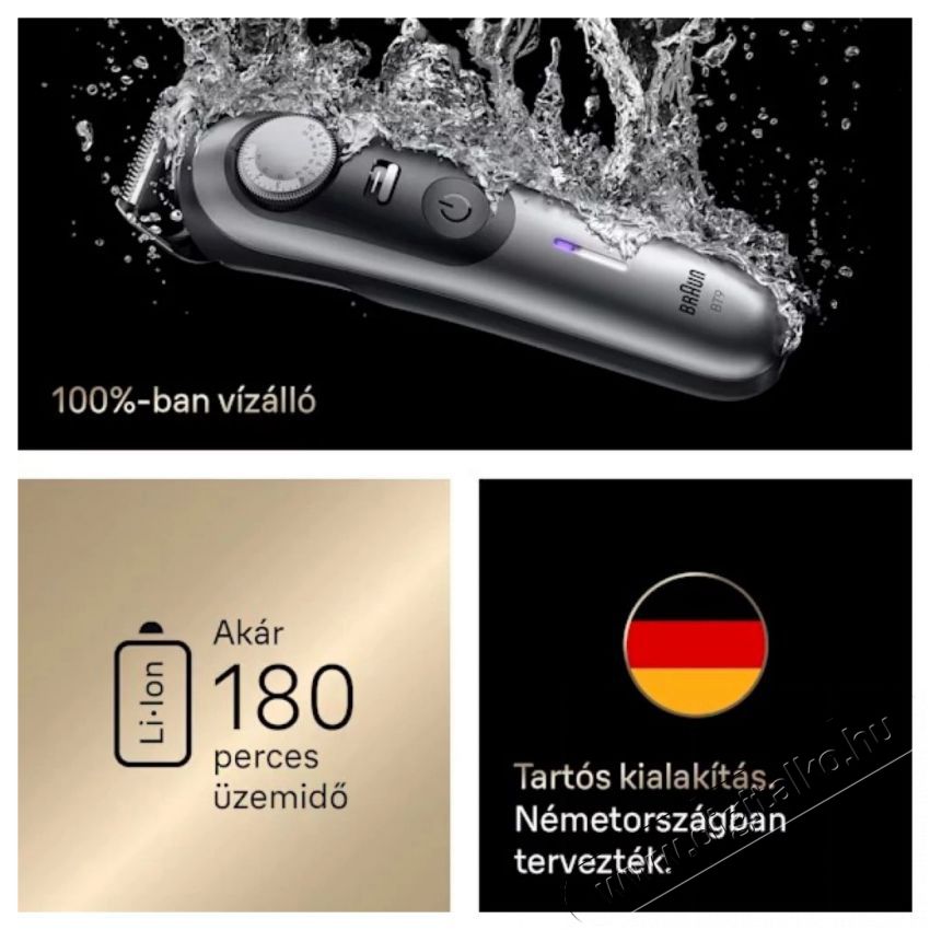 BRAUN Series 9 BT9520 Sz&eacute;ps&eacute;g&aacute;pol&aacute;s / Eg&eacute;szs&eacute;g - Haj&aacute;pol&aacute;s - Haj / szak&aacute;ll v&aacute;g&oacute;, ny&iacute;r&oacute; - 510426