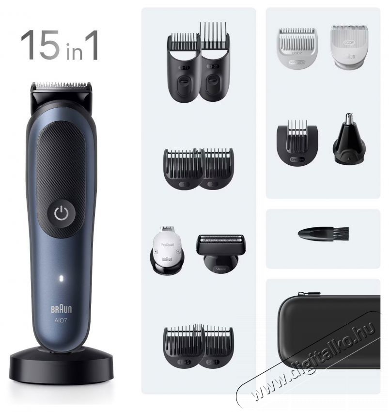 BRAUN Series 7 AIO7580 15in1 Multifunkci&oacute;s borotva Sz&eacute;ps&eacute;g&aacute;pol&aacute;s / Eg&eacute;szs&eacute;g - Haj&aacute;pol&aacute;s - Haj / szak&aacute;ll v&aacute;g&oacute;, ny&iacute;r&oacute; - 510438