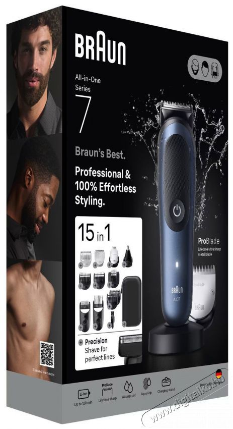 BRAUN Series 7 AIO7580 15in1 Multifunkci&oacute;s borotva Sz&eacute;ps&eacute;g&aacute;pol&aacute;s / Eg&eacute;szs&eacute;g - Haj&aacute;pol&aacute;s - Haj / szak&aacute;ll v&aacute;g&oacute;, ny&iacute;r&oacute; - 510438