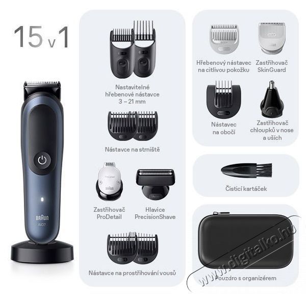 BRAUN Series 7 AIO7580 15in1 Multifunkci&oacute;s borotva Sz&eacute;ps&eacute;g&aacute;pol&aacute;s / Eg&eacute;szs&eacute;g - Haj&aacute;pol&aacute;s - Haj / szak&aacute;ll v&aacute;g&oacute;, ny&iacute;r&oacute; - 510438