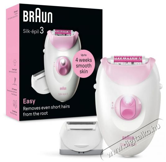 BRAUN Silk-épil 3 3-031, Rózsaszín Újdonságok - Új termékek - 511846