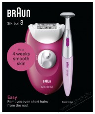 BRAUN Silk-épil 3 3-202, málna Szépségápolás / Egészség - Szőrtelenítő / borotva - Női szőrtelenítő - 511831