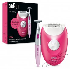 BRAUN Silk-épil 3 3-202, málna Szépségápolás / Egészség - Szőrtelenítő / borotva - Női szőrtelenítő - 511831