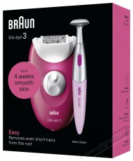 BRAUN Silk-épil 3 3-202, málna Szépségápolás / Egészség - Szőrtelenítő / borotva - Női szőrtelenítő - 511831