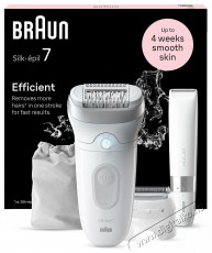 BRAUN Silk·épil 7 7-441, Fehér/Ezüst + mini szőrtelenítő Szépségápolás / Egészség - Szőrtelenítő / borotva - Női szőrtelenítő - 511818