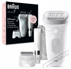 BRAUN Silk·épil 7 7-441, Fehér/Ezüst + mini szőrtelenítő Szépségápolás / Egészség - Szőrtelenítő / borotva - Női szőrtelenítő - 511818
