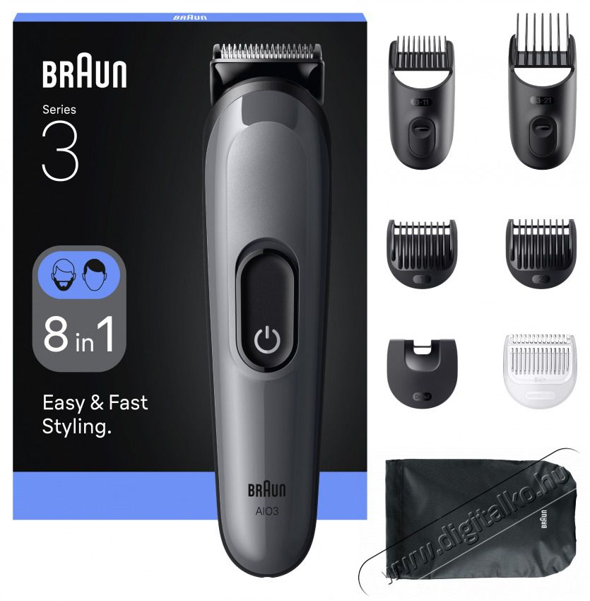BRAUN AIO 3540 multifunkci&oacute;s testszőrzet &aacute;pol&oacute; Sz&eacute;ps&eacute;g&aacute;pol&aacute;s / Eg&eacute;szs&eacute;g - Szőrtelen&iacute;tő / borotva - F&eacute;rfi borotva - 513495