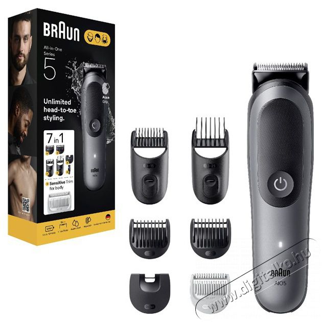 BRAUN AIO 5520 multifunkci&oacute;s testszőrzet &aacute;pol&oacute; Sz&eacute;ps&eacute;g&aacute;pol&aacute;s / Eg&eacute;szs&eacute;g - Szőrtelen&iacute;tő / borotva - F&eacute;rfi borotva - 513494