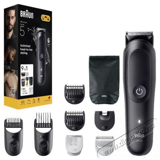 BRAUN AIO 5540 multifunkci&oacute;s testszőrzet &aacute;pol&oacute; Sz&eacute;ps&eacute;g&aacute;pol&aacute;s / Eg&eacute;szs&eacute;g - Szőrtelen&iacute;tő / borotva - F&eacute;rfi borotva - 513496