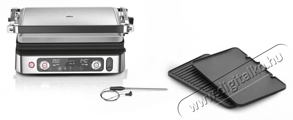 BRAUN MultiGrill 9 CG9160 Konyhai term&eacute;kek - Konyhai kisg&eacute;p (s&uuml;t&eacute;s / főz&eacute;s / hűt&eacute;s / &eacute;telk&eacute;sz&iacute;t&eacute;s) - Kontakt grill s&uuml;tő / s&uuml;tőlap - 523184