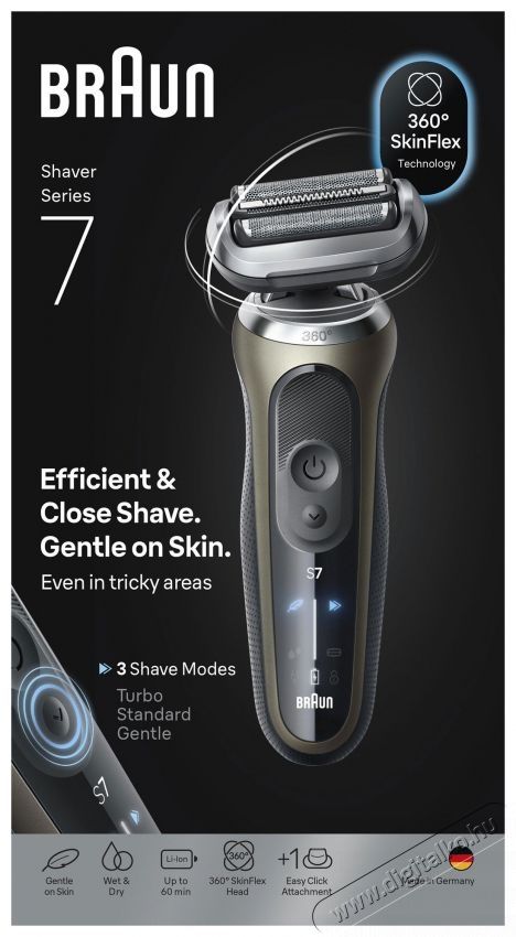 BRAUN Series 7 Wet&Dry 72-C1200S Borotva Sz&eacute;ps&eacute;g&aacute;pol&aacute;s / Eg&eacute;szs&eacute;g - Szőrtelen&iacute;tő / borotva - F&eacute;rfi borotva - 524481
