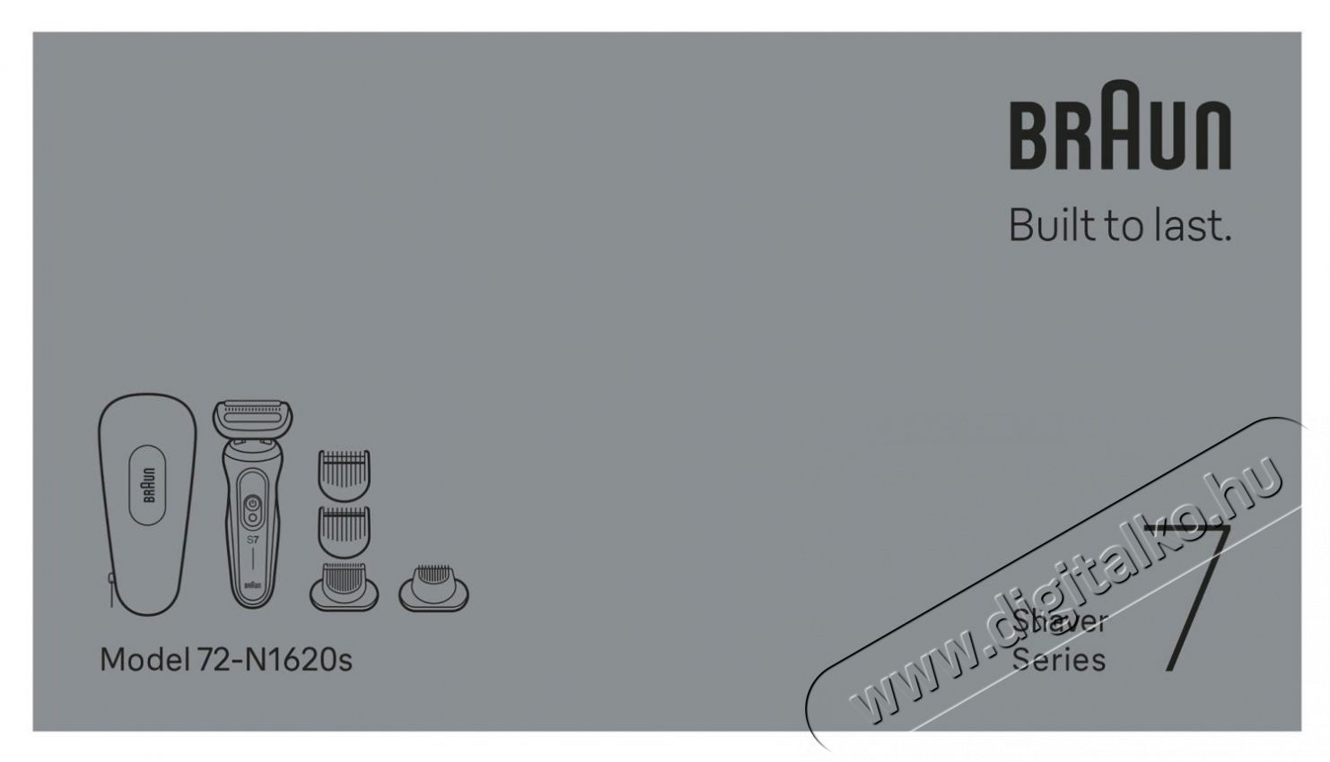 BRAUN Series 7 Wet&Dry 72-N1620S Borotva Sz&eacute;ps&eacute;g&aacute;pol&aacute;s / Eg&eacute;szs&eacute;g - Szőrtelen&iacute;tő / borotva - F&eacute;rfi borotva - 524482