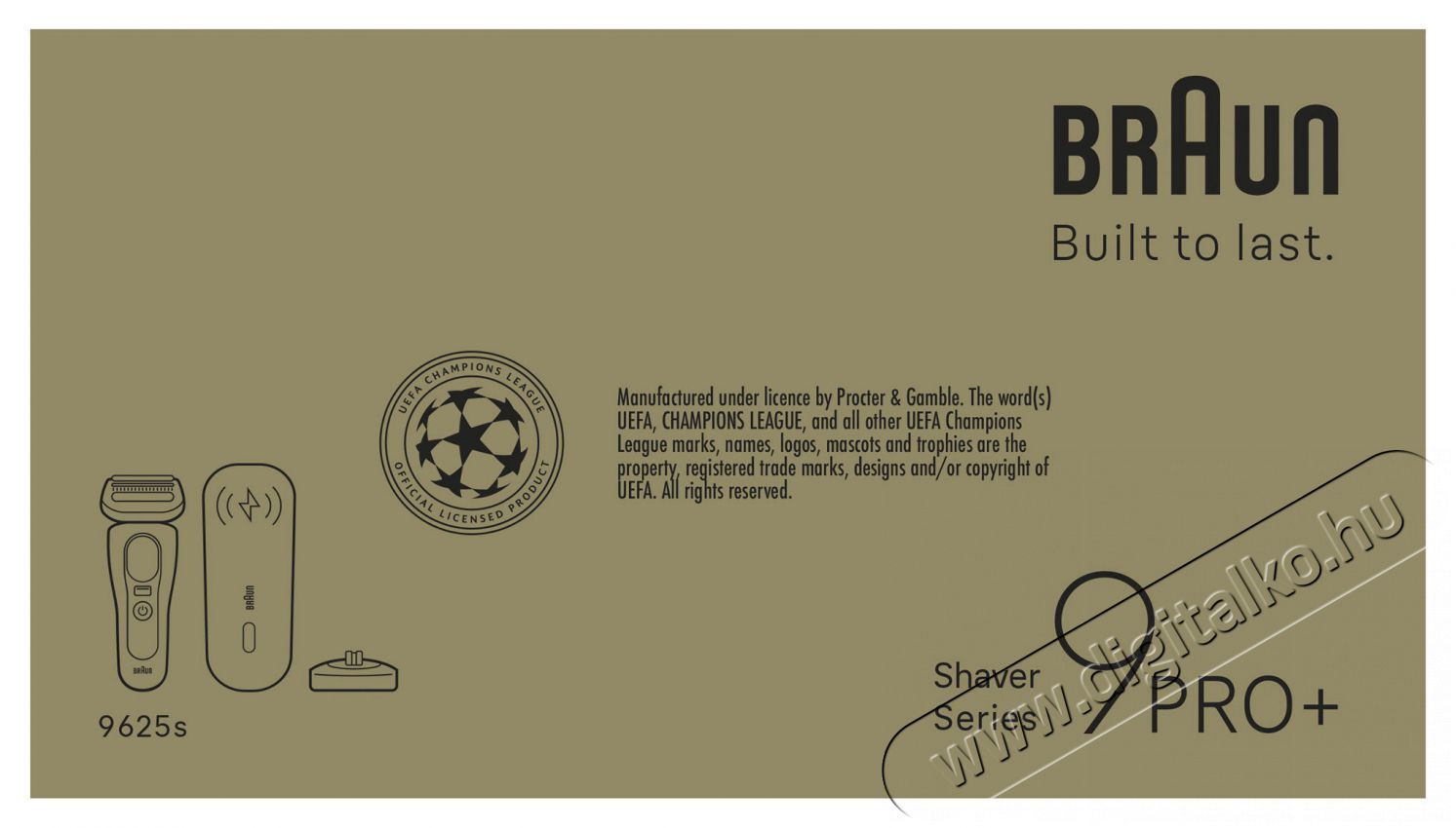 BRAUN Series 9 PRO+ Wet&Dry 9625s Borotva Sz&eacute;ps&eacute;g&aacute;pol&aacute;s / Eg&eacute;szs&eacute;g - Szőrtelen&iacute;tő / borotva - F&eacute;rfi borotva - 524486