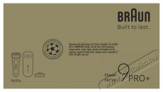 BRAUN Series 9 PRO+ Wet&Dry 9625s Borotva Sz&eacute;ps&eacute;g&aacute;pol&aacute;s / Eg&eacute;szs&eacute;g - Szőrtelen&iacute;tő / borotva - F&eacute;rfi borotva - 524486