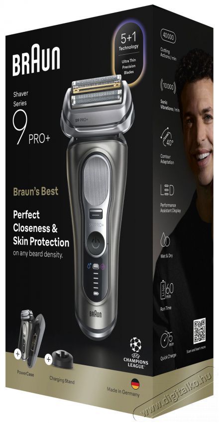 BRAUN Series 9 PRO+ Wet&Dry 9625s Borotva Sz&eacute;ps&eacute;g&aacute;pol&aacute;s / Eg&eacute;szs&eacute;g - Szőrtelen&iacute;tő / borotva - F&eacute;rfi borotva - 524486