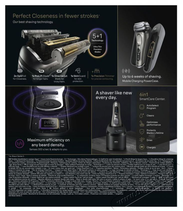 BRAUN Series 9 PRO+ Wet&Dry 9675cc Borotva Sz&eacute;ps&eacute;g&aacute;pol&aacute;s / Eg&eacute;szs&eacute;g - Szőrtelen&iacute;tő / borotva - F&eacute;rfi borotva - 524487