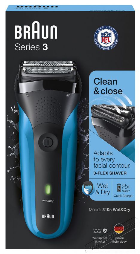 BRAUN Series 3 Wet&Dry 310 Sz&eacute;ps&eacute;g&aacute;pol&aacute;s / Eg&eacute;szs&eacute;g - Szőrtelen&iacute;tő / borotva - F&eacute;rfi borotva - 528530