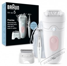 BRAUN Epil&aacute;tor Silk-&eacute;pil 5 5-230 Wet   Dry, MicroGrip, Smart Light, 28 csipesz, 2 sebess&eacute;gfokozat, Bikini Trimmer + 5 tartoz&eacute;k, Borotvafej + F&eacute;sű, Utaz&oacute;t&aacute;ska, Halv&aacute;ny r&oacute;zsasz&iacute;n Sz&eacute;ps&eacute;g&aacute;pol&aacute;s / Eg&eacute;szs&eacute;g - Szőrtelen&iacute;tő / borotva - Tart&oacute;s szőrtelen&iacute;tő - 533096