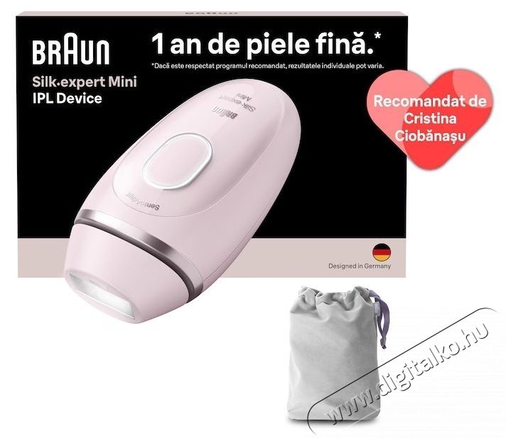 BRAUN IPL Silk Expert Mini PL1111 IPL epil&aacute;tor, SensoAdapt, 300000 impulzus, 3 intenzit&aacute;si szint, Test &eacute;s arc, Venus borotva, Utaz&oacute;t&aacute;ska, R&oacute;zsasz&iacute;n Sz&eacute;ps&eacute;g&aacute;pol&aacute;s / Eg&eacute;szs&eacute;g - Szőrtelen&iacute;tő / borotva - Női szőrtelen&iacute;tő - 533093