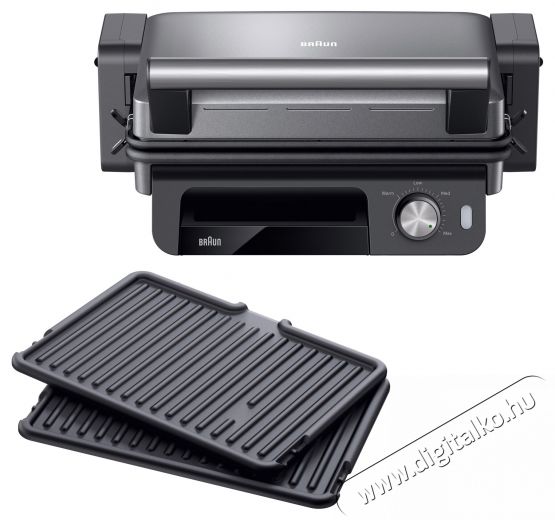 BRAUN MultiGrill CG5033 multifunkci&oacute;s elektromos grill, 0X17900014, 2000W, 3 m&oacute;d, 230 C maximum hőm&eacute;rs&eacute;klet, Ez&uuml;st/Fekete Konyhai term&eacute;kek - Konyhai kisg&eacute;p (s&uuml;t&eacute;s / főz&eacute;s / hűt&eacute;s / &eacute;telk&eacute;sz&iacute;t&eacute;s) - Kontakt grill s&uuml;tő / s&uuml;tőlap - 533103