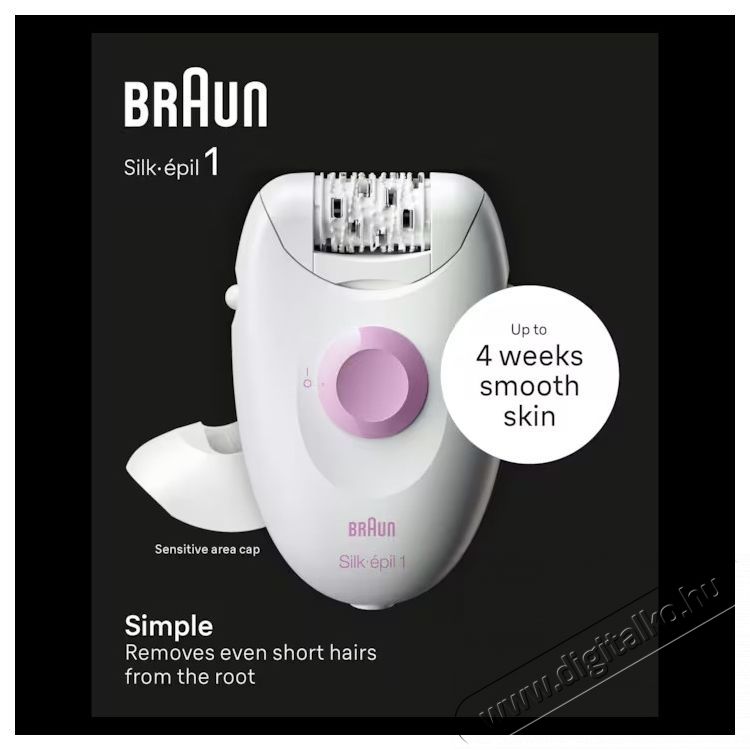 BRAUN Silk-Epil 1-010 epil&aacute;tor, Soft Lift, 20 csipesz, r&oacute;zsasz&iacute;n Sz&eacute;ps&eacute;g&aacute;pol&aacute;s / Eg&eacute;szs&eacute;g - Szőrtelen&iacute;tő / borotva - Női szőrtelen&iacute;tő - 533092