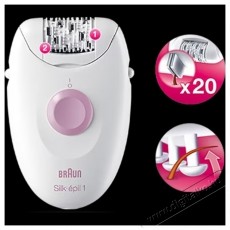 BRAUN Silk-Epil 1-010 epil&aacute;tor, Soft Lift, 20 csipesz, r&oacute;zsasz&iacute;n Sz&eacute;ps&eacute;g&aacute;pol&aacute;s / Eg&eacute;szs&eacute;g - Szőrtelen&iacute;tő / borotva - Női szőrtelen&iacute;tő - 533092
