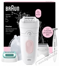 BRAUN Silk-&eacute;pil 5 5-251 nedves &eacute;s sz&aacute;raz epil&aacute;tor,  Borotvafej + v&aacute;g&oacute;f&eacute;sű, Kezdő fej, Bikinivonal-v&aacute;g&oacute;, Utaz&oacute;t&aacute;ska, Feh&eacute;r/R&oacute;zsasz&iacute;n Sz&eacute;ps&eacute;g&aacute;pol&aacute;s / Eg&eacute;szs&eacute;g - Szőrtelen&iacute;tő / borotva - Tart&oacute;s szőrtelen&iacute;tő - 533098