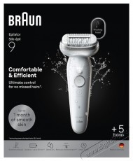 BRAUN Silk-&eacute;pil 9 9-030 3D Flex 360  epil&aacute;tor, Wet Dry, Smart Touch, 40 csipesz, 2 sebess&eacute;gfokozat, Borotvafej + Trimmelőf&eacute;sű, Utaz&oacute;tok, Feh&eacute;r/Ez&uuml;st Sz&eacute;ps&eacute;g&aacute;pol&aacute;s / Eg&eacute;szs&eacute;g - Szőrtelen&iacute;tő / borotva - Tart&oacute;s szőrtelen&iacute;tő - 533097
