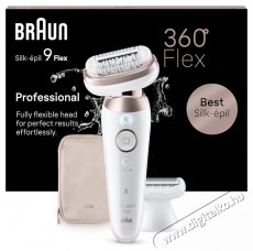 BRAUN Silk-&eacute;pil 9 9-030 Flex 360  Wet   Dry epil&aacute;tor, Smart Touch, 40 csipesz, 2 sebess&eacute;g, Borotvafej + f&eacute;sű, Utaz&oacute;t&aacute;ska, Feh&eacute;r/Bronz Sz&eacute;ps&eacute;g&aacute;pol&aacute;s / Eg&eacute;szs&eacute;g - Szőrtelen&iacute;tő / borotva - Női szőrtelen&iacute;tő - 533091