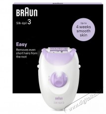 BRAUN Silk&middot;&eacute;pil 3, Vezet&eacute;kes Epil&aacute;tor Szőrtelen&iacute;t&eacute;shez, Hetekig Tart&oacute; Sima Bőr, 3-000 Sz&eacute;ps&eacute;g&aacute;pol&aacute;s / Eg&eacute;szs&eacute;g - Szőrtelen&iacute;tő / borotva - Női szőrtelen&iacute;tő - 533094