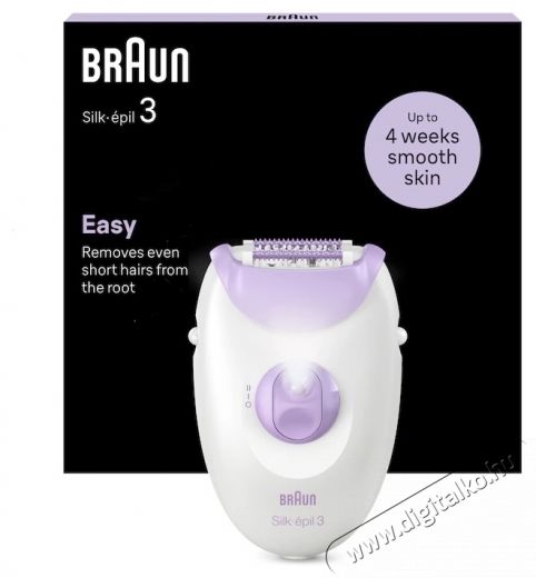 BRAUN Silk&middot;&eacute;pil 3, Vezet&eacute;kes Epil&aacute;tor Szőrtelen&iacute;t&eacute;shez, Hetekig Tart&oacute; Sima Bőr, 3-000 Sz&eacute;ps&eacute;g&aacute;pol&aacute;s / Eg&eacute;szs&eacute;g - Szőrtelen&iacute;tő / borotva - Női szőrtelen&iacute;tő - 533094