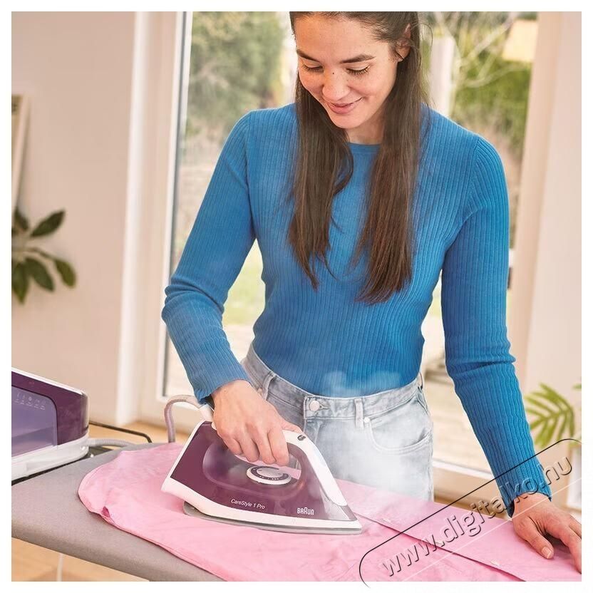BRAUN CareStyle 1 Pro IS1514VI vasal&oacute;&aacute;llom&aacute;s, 2200W, 6bar, Ker&aacute;mia talp, 1.7l tart&aacute;ly, 400 g/min gőzl&ouml;ket, Feh&eacute;r/Lila H&aacute;ztart&aacute;s / Otthon / K&uuml;lt&eacute;r - Vasal&oacute; - Vasal&oacute; - 533126