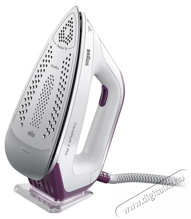 BRAUN CareStyle 3 Pro IS3155VI Gőz&aacute;llom&aacute;s, 6.5bar, 125g/perc gőznyom&aacute;s, 430g/perc gőzl&ouml;ket, 2l tart&aacute;ly, EloxalPlus talp, FreeGlide 3D technol&oacute;gia, Feh&eacute;r/Lila H&aacute;ztart&aacute;s / Otthon / K&uuml;lt&eacute;r - Vasal&oacute; - Gőz&aacute;llom&aacute;s - 533125