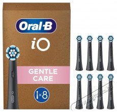 BRAUN Oral-B iO fogkefefej Gentle Care Black 8db Sz&eacute;ps&eacute;g&aacute;pol&aacute;s / Eg&eacute;szs&eacute;g - Sz&aacute;j / fog &aacute;pol&aacute;s - Kieg&eacute;sz&iacute;tő - 535894