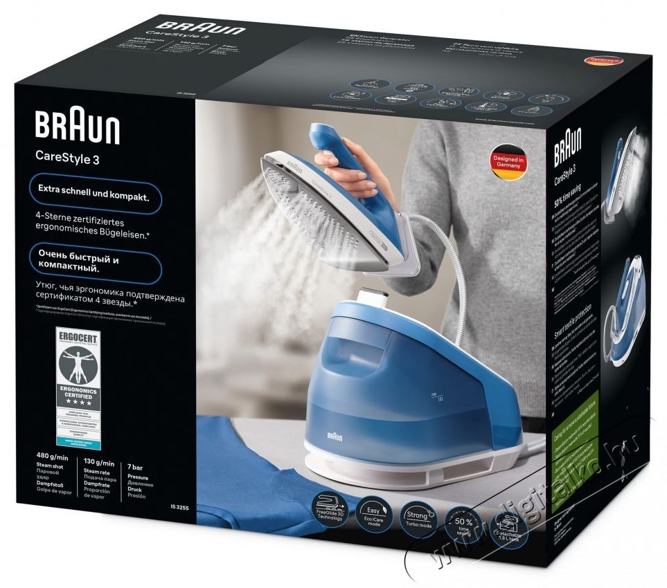 BRAUN CareStyle 3 IS3255BL vasal&oacute;&aacute;llom&aacute;s, 2200 W, k&eacute;k H&aacute;ztart&aacute;s / Otthon / K&uuml;lt&eacute;r - Vasal&oacute; - Vasal&oacute; - 533124